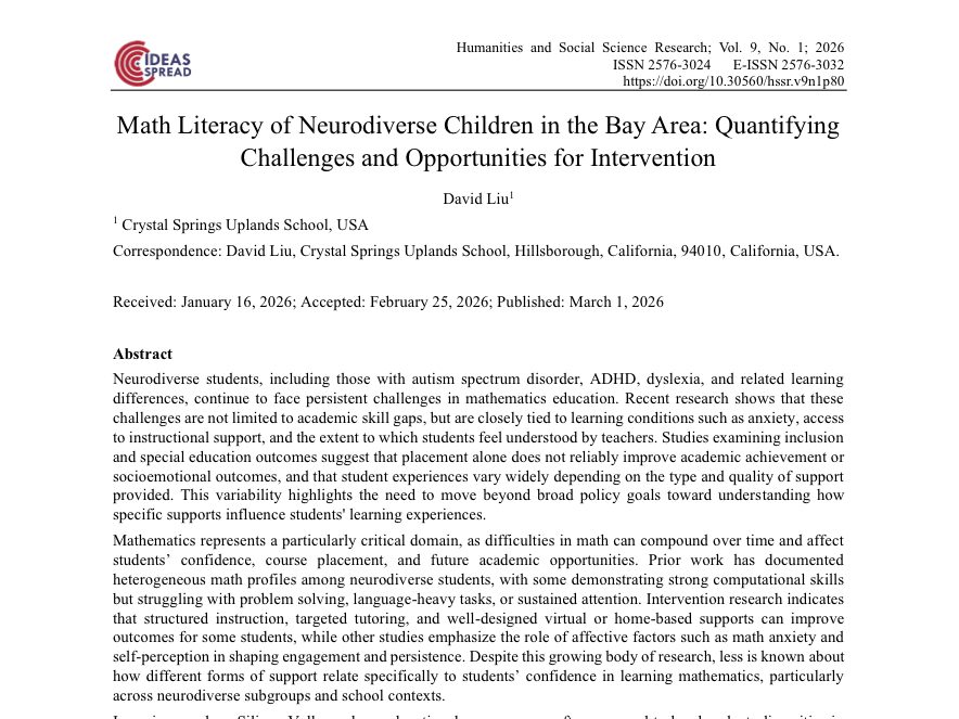 First page of the journal article